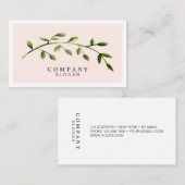 Waterverf lef pastel roze Visitekaartje (Voorkant / Achterkant)