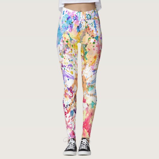 Waterverf Leggings (Voorkant)
