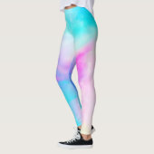 Waterverf Leggings Sky Blue Paars (Links)