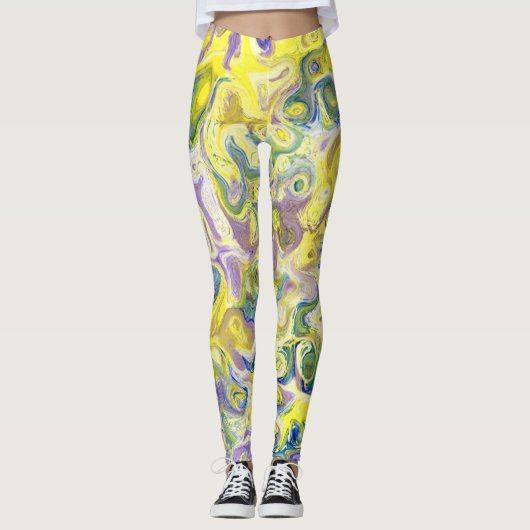 Waterverf Leggings voor vrouwen die van kleur houd (Voorkant)