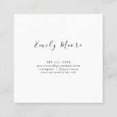 Waterverf lekt en goudolievlek groen kunstwerk vierkante visitekaartje (Achterkant)