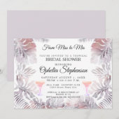 Waterverf lekt in Roos roze en muve Kaart (Voorkant / Achterkant)