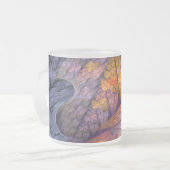"Waterverf lekt" Mok van gekookt glas (Voorkant links)