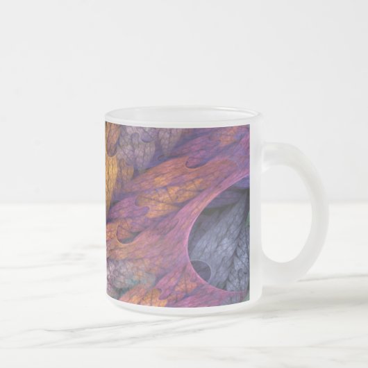 "Waterverf lekt" Mok van gekookt glas (Rechts)
