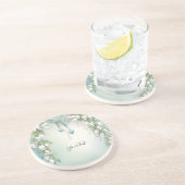 Waterverf Lelie van het Valley Sandstone Onderzett Zandsteen Onderzetter (Zijkant)