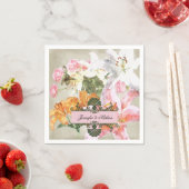 Waterverf lelies papieren bruiloft servetten (Insitu)