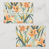 Waterverf Lelies van Dankbaarheid Opmerking Notitiekaartje (Voorkant / Achterkant)