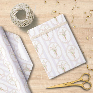 Waterverf lelietje-van-dalen bloempatroon cadeaupapier