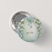 Waterverf Lelietje-van-dalen Knop Ronde Button 3,2 Cm (Voorkant /achterkant)