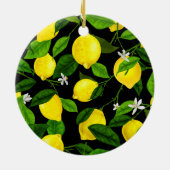 Waterverf Lemon 2 Keramisch Ornament (Achterkant)