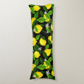 Waterverf Lemon 2 Lichaamskussen (Voorkant Verticaal)