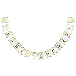 Waterverf Lemon Baby shower Bunting Flags Vlaggetjes