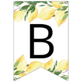 Waterverf Lemon Baby shower Bunting Flags Vlaggetjes (Derde vlag)