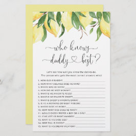 Waterverf Lemon Baby shower Game