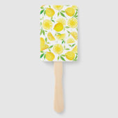 Waterverf Lemon Baby shower Hand Fan Handwaaier (Achterkant)