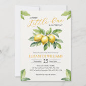 Waterverf Lemon Baby shower Kaart (Voorkant)