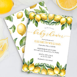 Waterverf Lemon Baby shower Kaart