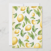 Waterverf Lemon Baby shower Kaart (Achterkant)