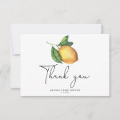 Waterverf Lemon bedankje Bedankkaart (Voorkant)