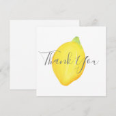 Waterverf Lemon Bedankkaart (Voorkant / Achterkant)