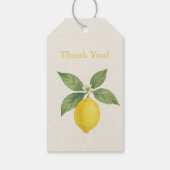 Waterverf Lemon Bedankt Cadeaulabel (Achterkant)
