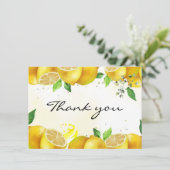 Waterverf Lemon Bedankt Opmerking (Staand voorkant)