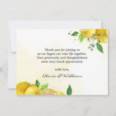 Waterverf Lemon Bedankt Opmerking (Achterkant)