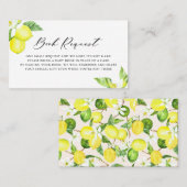 Waterverf Lemon Blossom Baby Book Request Kaart Plaatskaartje (Voorkant / Achterkant)