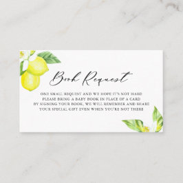 Waterverf Lemon Blossom Baby Book Request Kaart Plaatskaartje