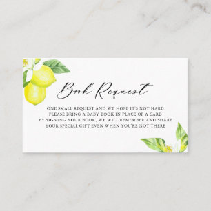 Waterverf Lemon Blossom Baby Book Request Kaart Plaatskaartje