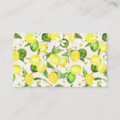 Waterverf Lemon Blossom Baby Diaper Raffle Kaart Plaatskaartje (Achterkant)