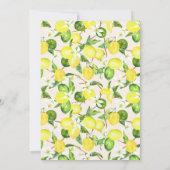 Waterverf Lemon Blossom Krans Sweet 16 Party Kaart (Achterkant)