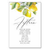 Waterverf Lemon Blossom Seating Chart Table Numtal Kaart (Achterkant)