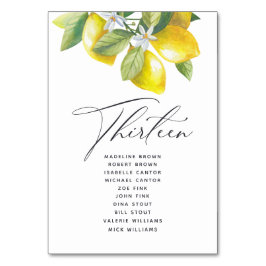 Waterverf Lemon Blossom Seating Chart Table Numtal Kaart
