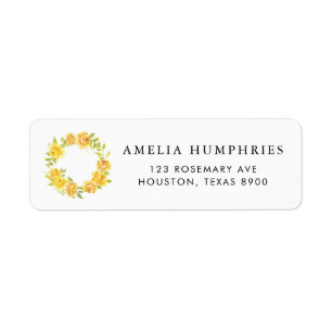 Waterverf Lemon Blossom Wreath Summer Wedding La Etiket