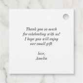 Waterverf Lemon Blossom Wreath Vrijgezellenfeest Bedankjes Labels (Achterkant)