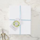 Waterverf Lemon Blossom Wreath Vrijgezellenfeest Cadeaulabel (Met Touw)