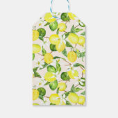 Waterverf Lemon Blossom Wreath Vrijgezellenfeest Cadeaulabel (Achterkant)