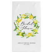 Waterverf Lemon Blossom Wreath Vrijgezellenfeest Klein Cadeauzakje (Achterkant)