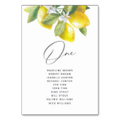 Waterverf Lemon Blossom Zittingkaart Kaart (Achterkant)