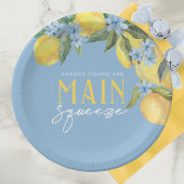 Waterverf Lemon Blue Main Squeeze Gepersonaliseerd Papieren Bordje