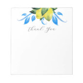 Waterverf Lemon Botanical Bedankt Notitieblok (Voorkant)