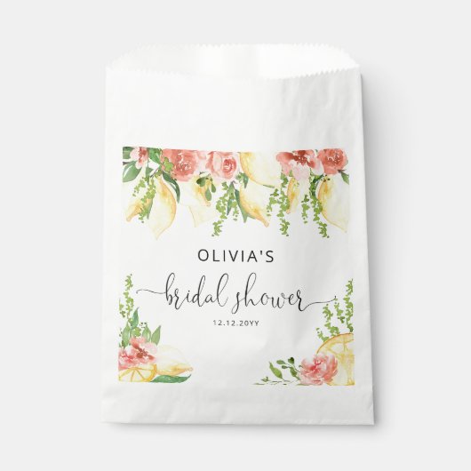 Waterverf Lemon Botanisch Vrijgezellenfeest Bedankzakje (Voorkant)