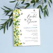 Waterverf Lemon Botanisch Vrijgezellenfeest Kaart