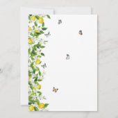 Waterverf Lemon Botanisch Vrijgezellenfeest Kaart (Achterkant)