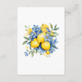 Waterverf Lemon Botanische bruiloft Details Informatiekaartje (Achterkant)