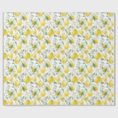 Waterverf Lemon Bouquet Summer Pattern Cadeaupapier (Vlak)