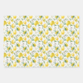 Waterverf Lemon Bouquet Summer Pattern Inpakpapier Vel (Voorkant 2)