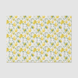 Waterverf Lemon Bouquet Summer Pattern Tissuepapier