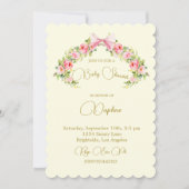 Waterverf Lemon Bow Floral Baby shower Kaart (Voorkant)